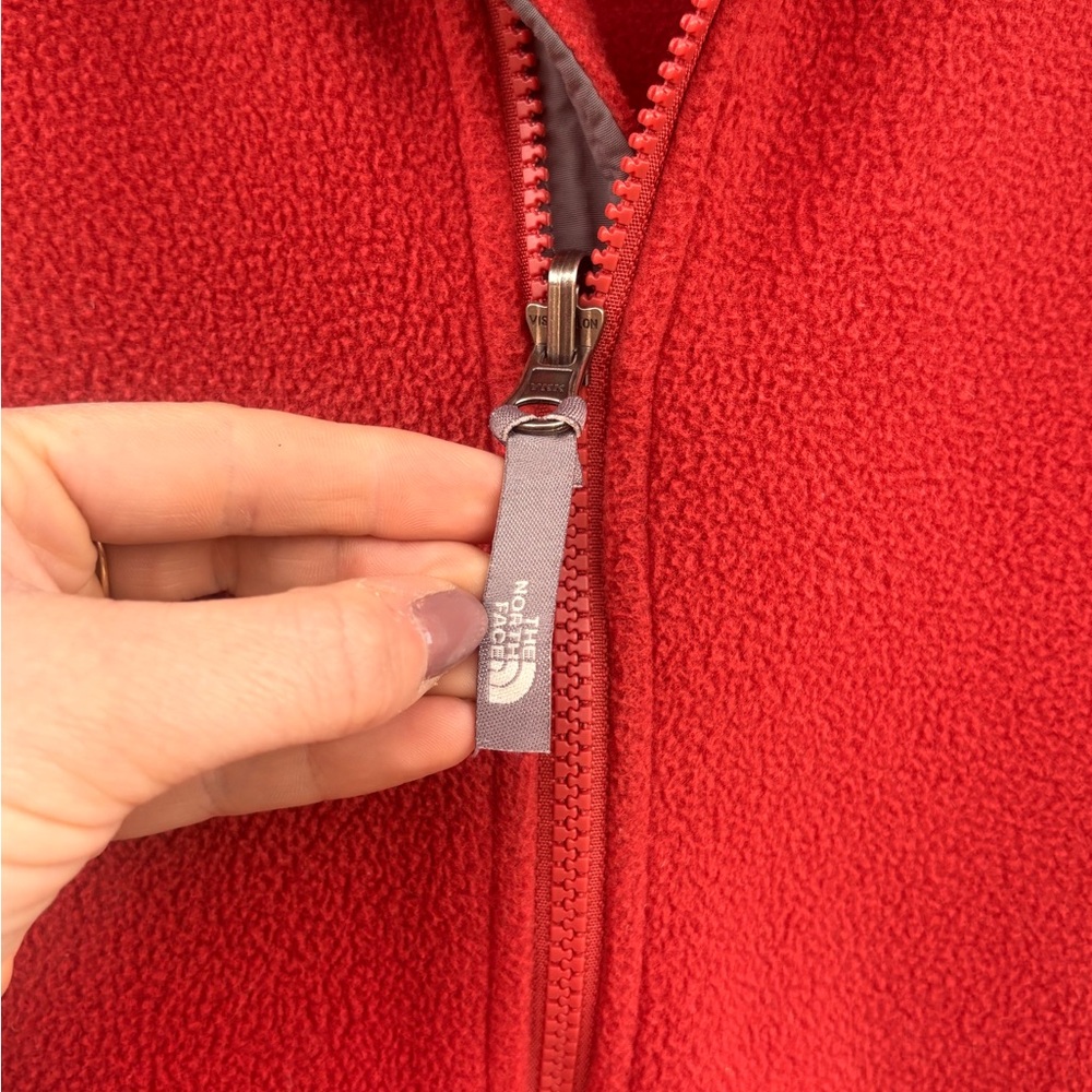 The North Face Women’s Large Fleece Rust Orange Sweatshirt Zip Jacket - Picture 8 of 10